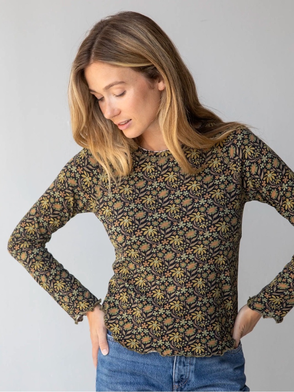 Natural Life Lily Cotton Long Sleeve Tee Shirt